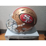 Load image into Gallery viewer, Brock Purdy Christian McCaffrey San Francisco 49ers Riddell speed authentic helmet signed with proof
