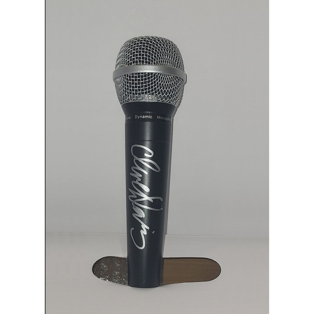 Clive Davis microphone signed with proof