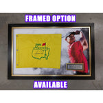 Load image into Gallery viewer, Tiger Woods 2019 Masters embroidered golf pin flag signed and framed with proof
