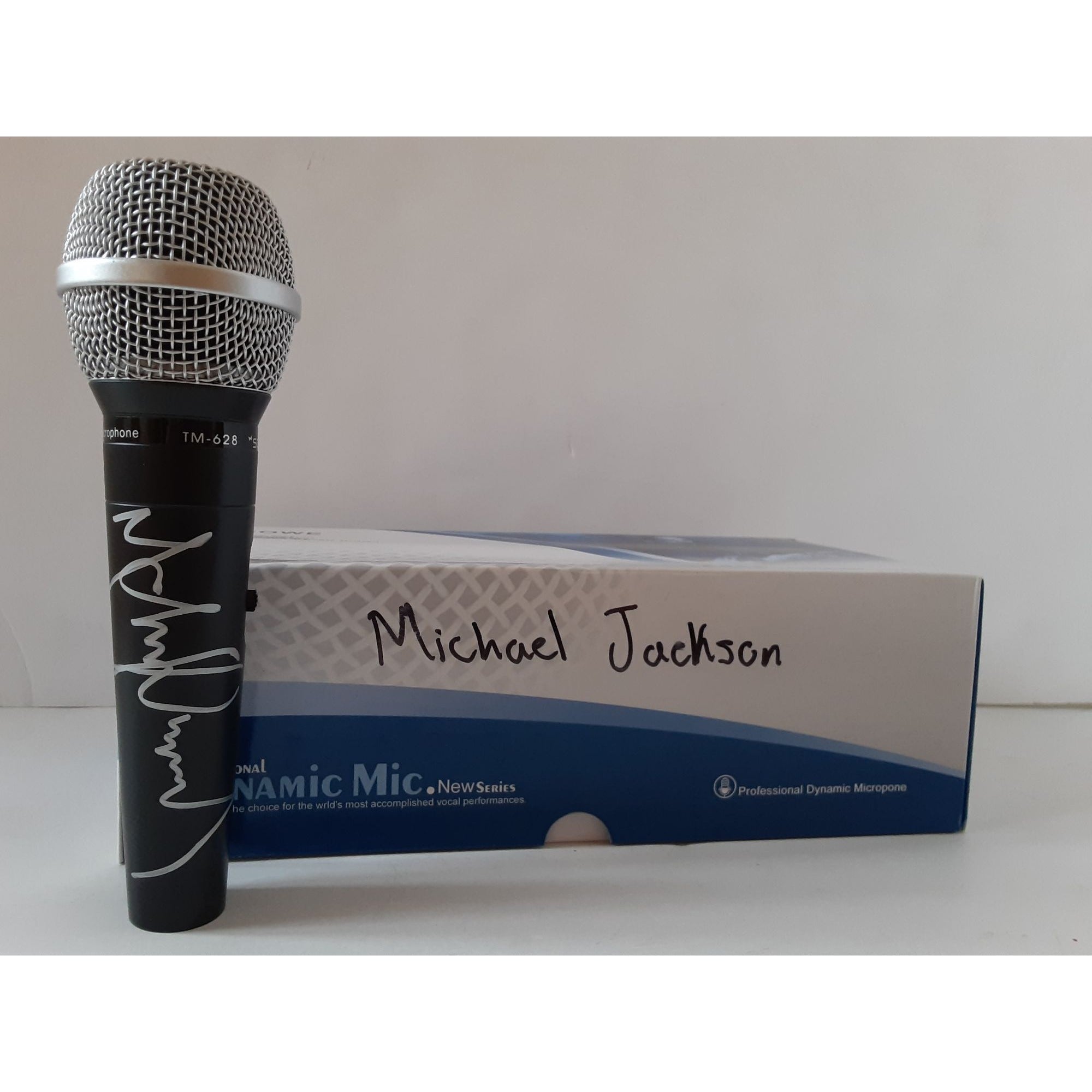 Michael Jackson signed microphone with proof