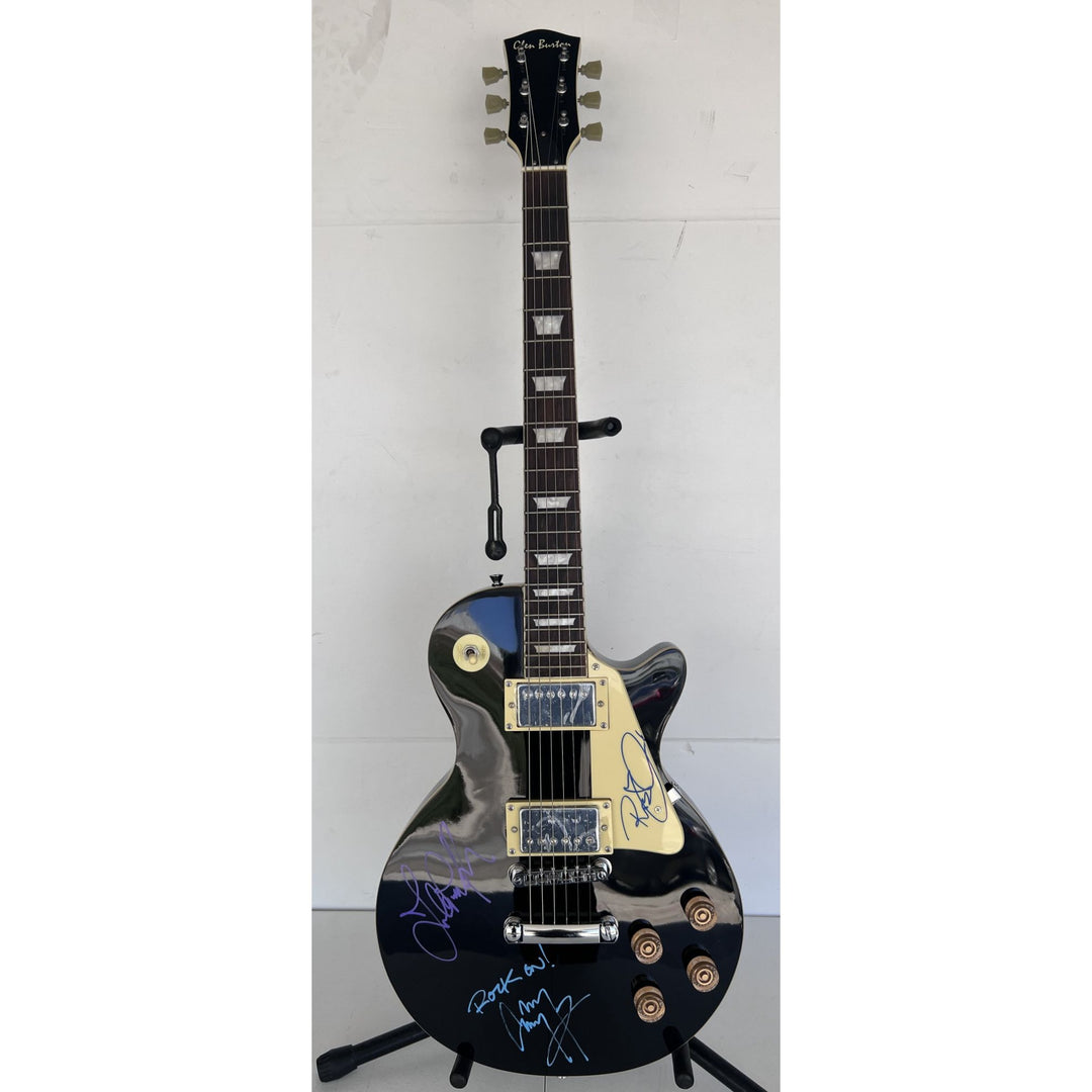 Jimmy Page Robert Plant John Paul Jones Led Zeppelin vintage les paul full size electric guitar signed with proof.