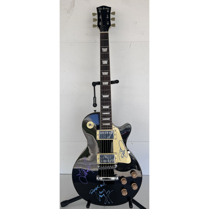 Jimmy Page Robert Plant John Paul Jones Led Zeppelin vintage les paul full size electric guitar signed with proof.