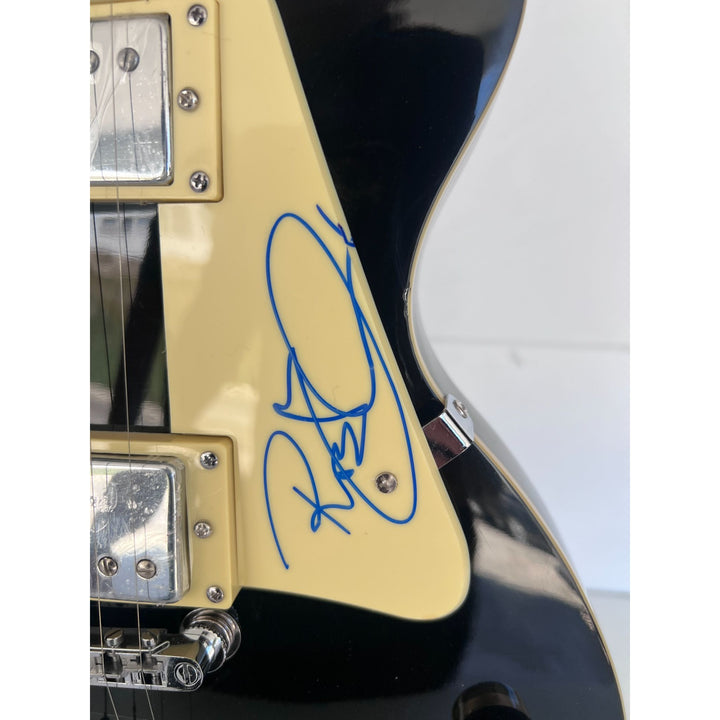 Jimmy Page Robert Plant John Paul Jones Led Zeppelin vintage les paul full size electric guitar signed with proof.