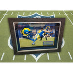 Load image into Gallery viewer, Cooper Kupp Los Angeles Rams Super bowl MVP mini helmet signed and framed  19x27 with proof
