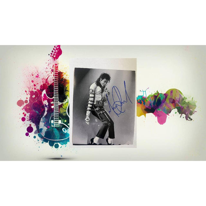 Michael Jackson vintage concerts 8x10 photograph signed with proof