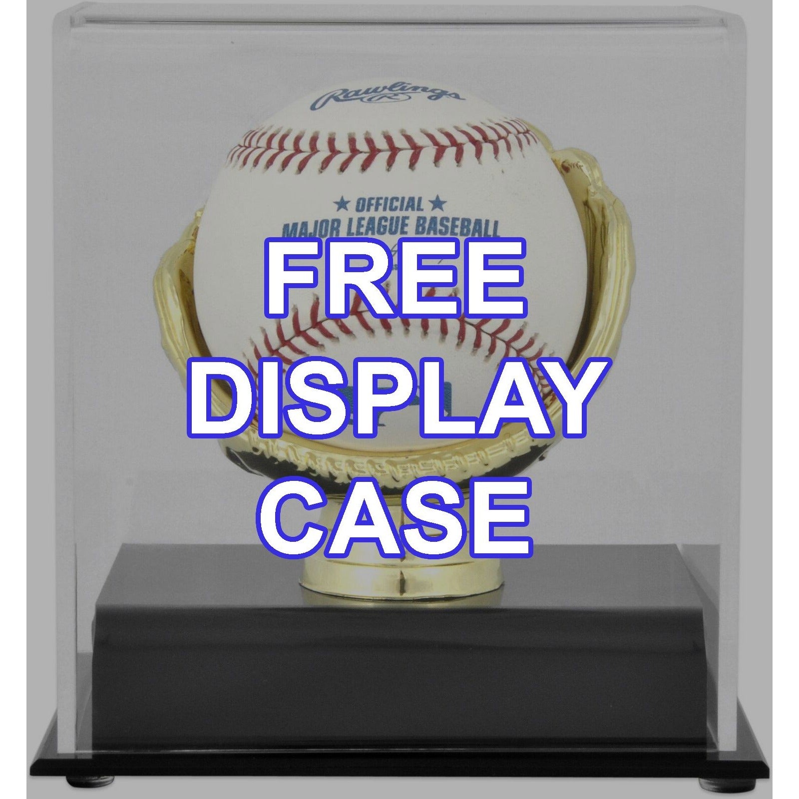 Atlanta Braves Greg Maddux John Smoltz Chipper Jones Tom Glavine Bobby Cox official Rawlings MLB baseball signed with proof free displaycase