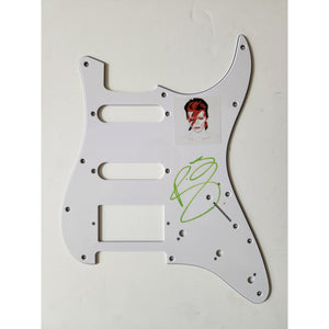David Bowie Fender Stratocaster electric pickguard signed with proof