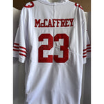 Load image into Gallery viewer, Christian McCaffrey San Francisco 49ers Nike size XL game model jersey signed
