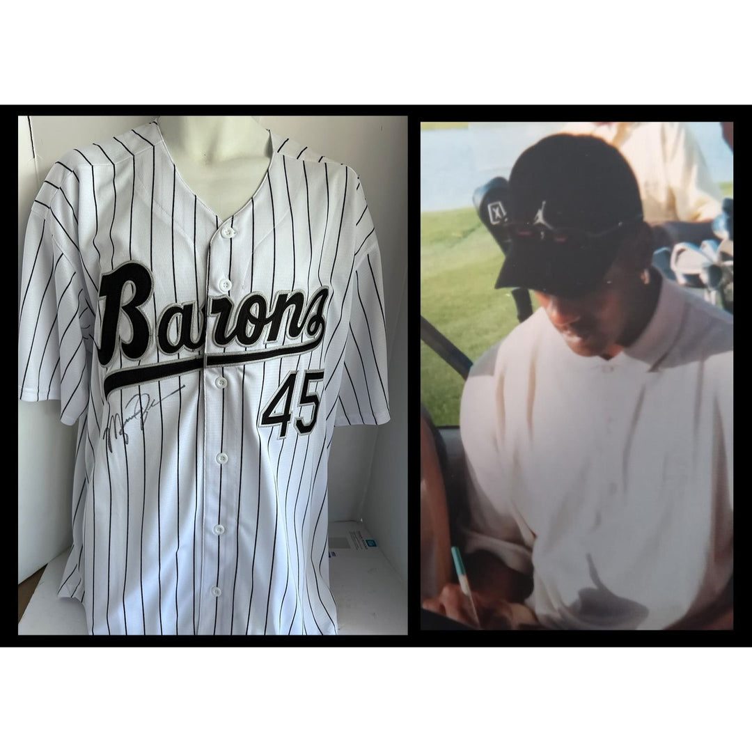 Michael Jordan Birmingham Barons signed jersey white with proof