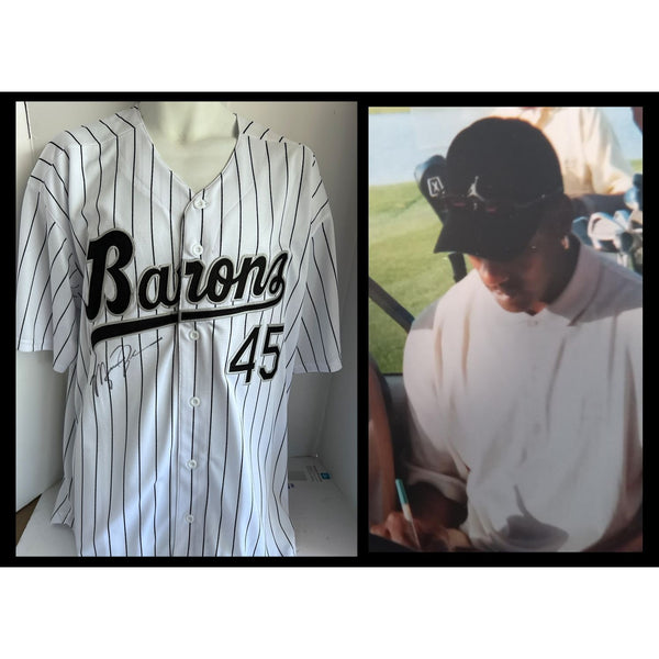 Awesome Artifacts Michael Jordan Birmingham Barons Signed Jersey Black with Proof by Awesome Artifact