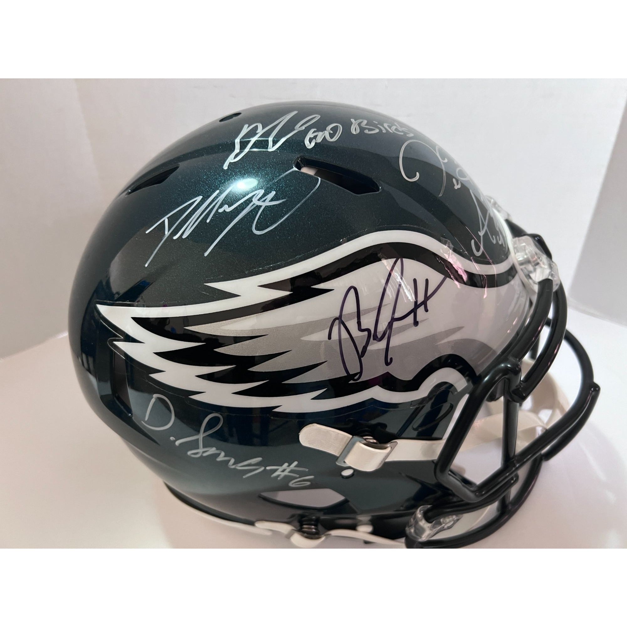 Philadelphia Eagles Riddell speed authentic helmet Jalen Hurts signed with free acrylic display case
