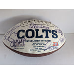 Load image into Gallery viewer, Indianapolis Colts Peyton Manning Jim Caldwell Dallas Clark Reggie Wayne team signed football

