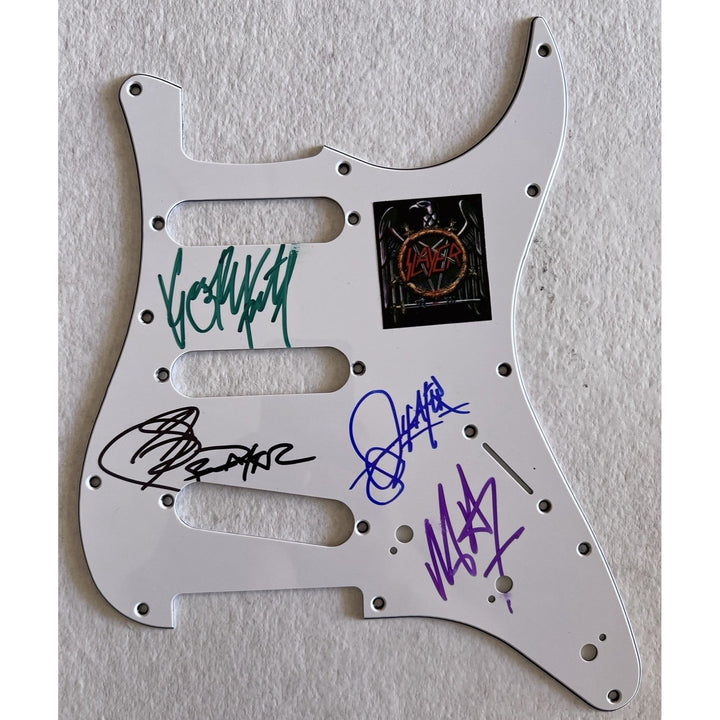 Slayer electric guitar pickguard signed