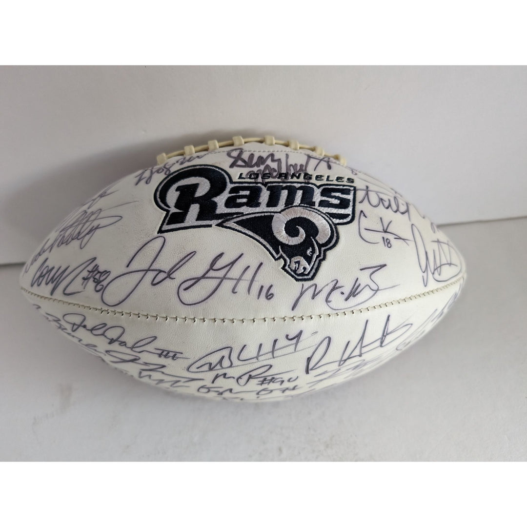 Los Angeles Rams Cooper Kupp Aaron Donald Todd Gurley Sean McVay NFC champions team signed football