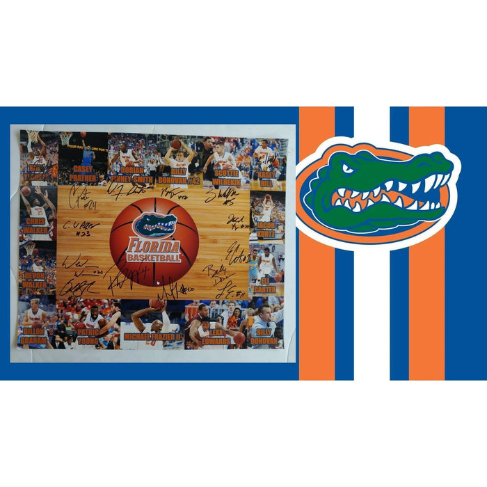 Billy Donovan Florida the Gators 2007 NCAA basketball national champions team signed 16x20 photo