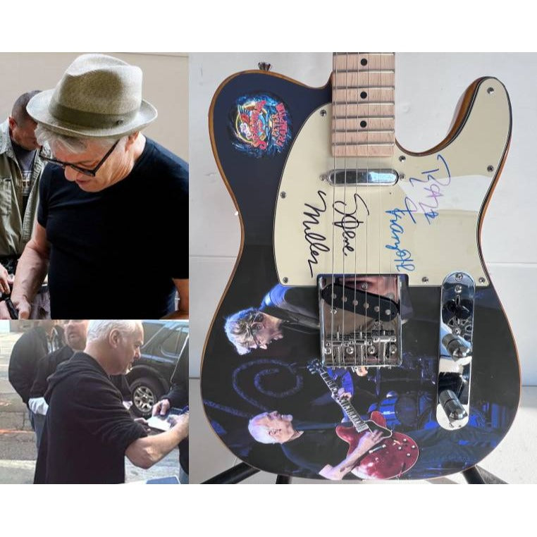 Peter Frampton and Steve Miller telecaster electric guitar signed with proof.