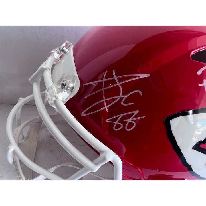 Patrick Mahomes Travis Kelce Riddell model authentic helmet signed with proof