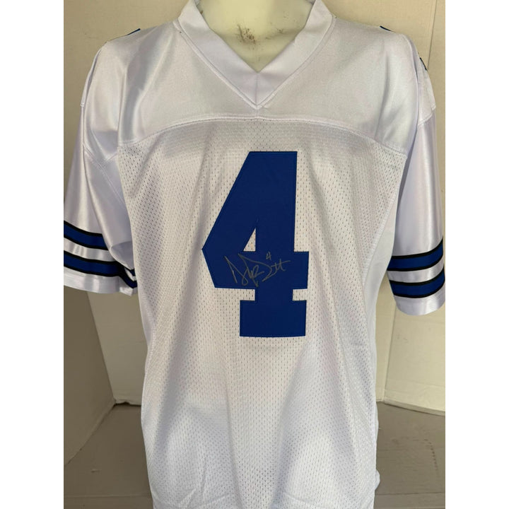 Dak Prescott Dallas Cowboys game model jersey Nike size large jersey signed with proof.