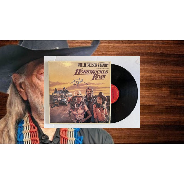 Willie Nelson Honeysuckle Rose original LP signed with proof