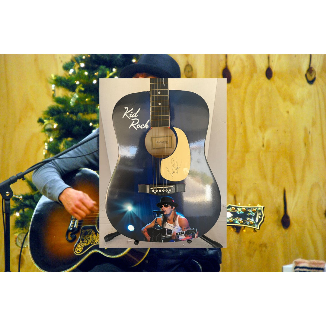 "Kid Rock " Robert James Ritchie one of a kind full size acoustic guitar signed with proof.