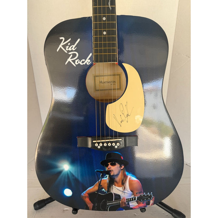 "Kid Rock " Robert James Ritchie one of a kind full size acoustic guitar signed with proof.