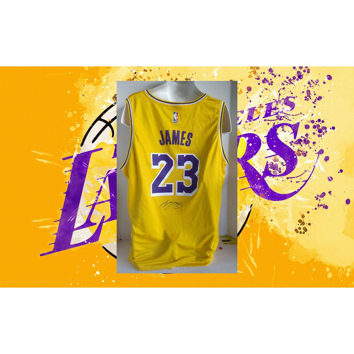 LeBron James Los Angeles Lakers #23 Nike size 50 game model jersey signed with proof