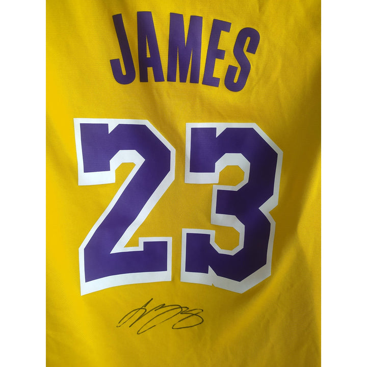 LeBron James Los Angeles Lakers #23 Nike size 50 game model jersey signed with proof