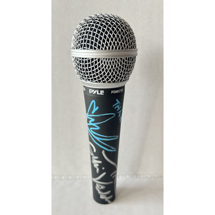 Eddie Vedder Pearl Jam Chris Cornell Soundgarden microphone signed with proof