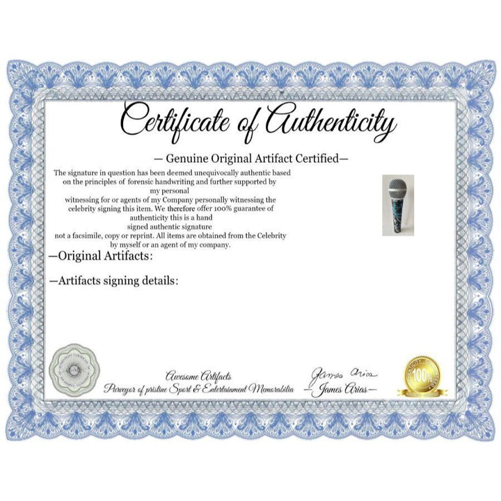 Eddie Vedder Pearl Jam Chris Cornell Soundgarden microphone signed with proof