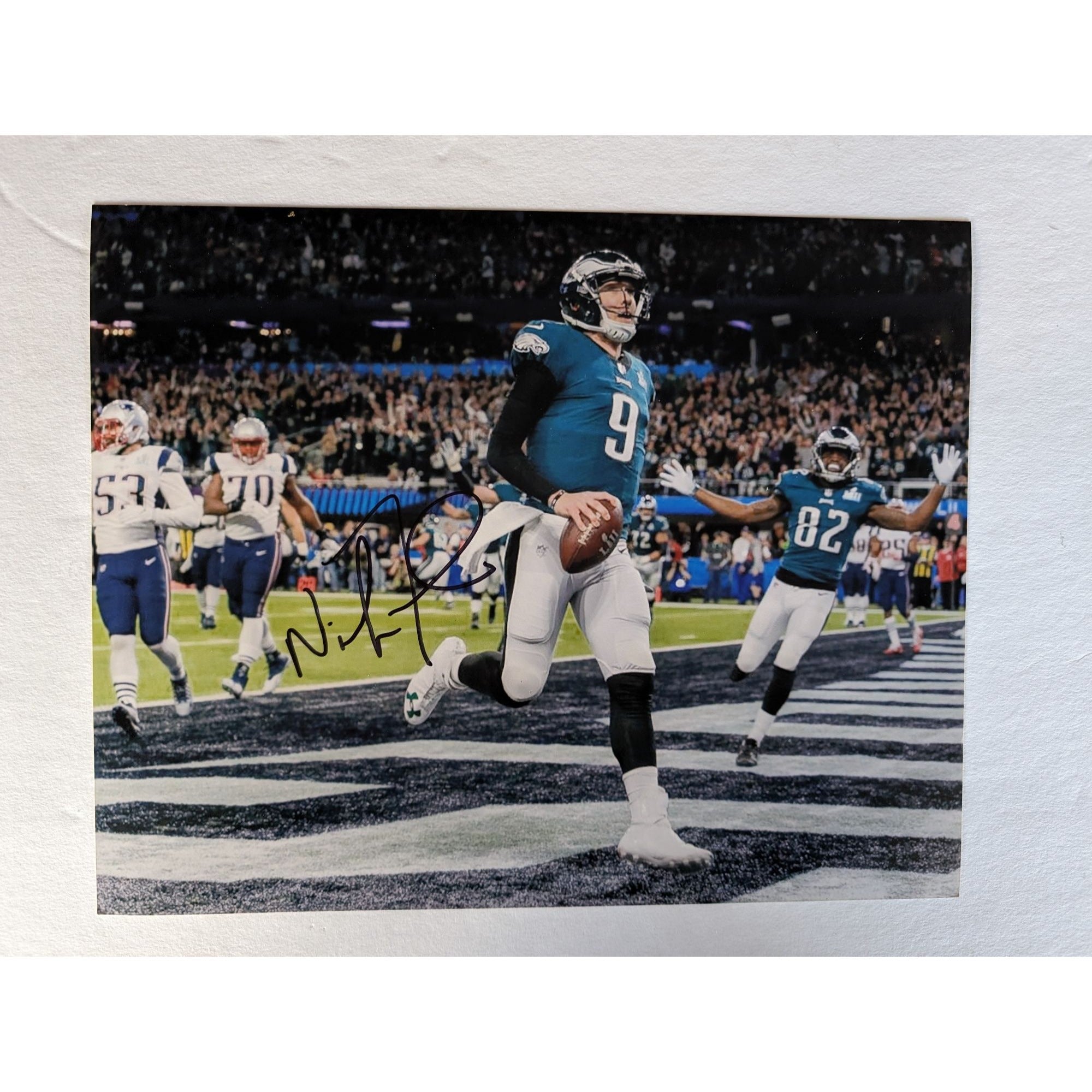 Nick Foles Philadelphia Eagles Super Bowl winning quarterback 8x10 photo signed