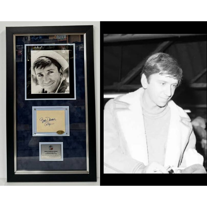 Bob Denver " Gilligan on the 1964–1967 television series Gilligan's Island" autograph book page signed and framed 17x30 inches