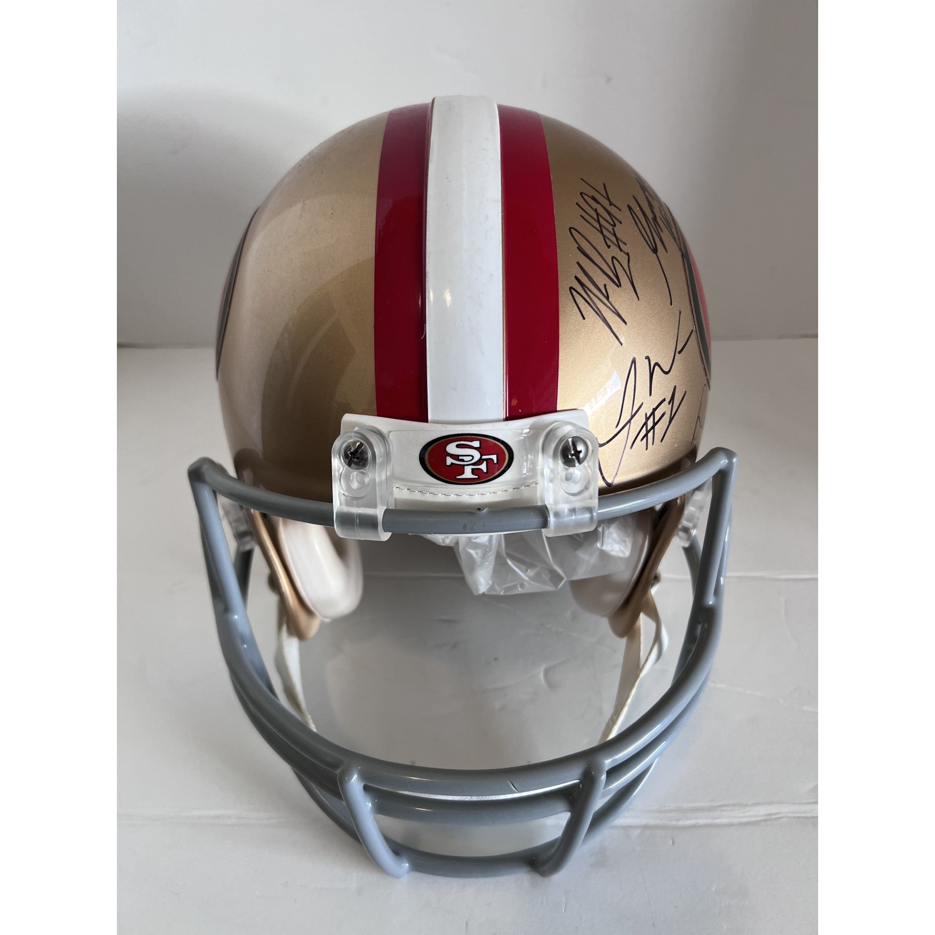 San Francisco 49ers Debo Samuel, Brock Purdy, George Kittles NFL Riddell Speed game model helmet signed with proof