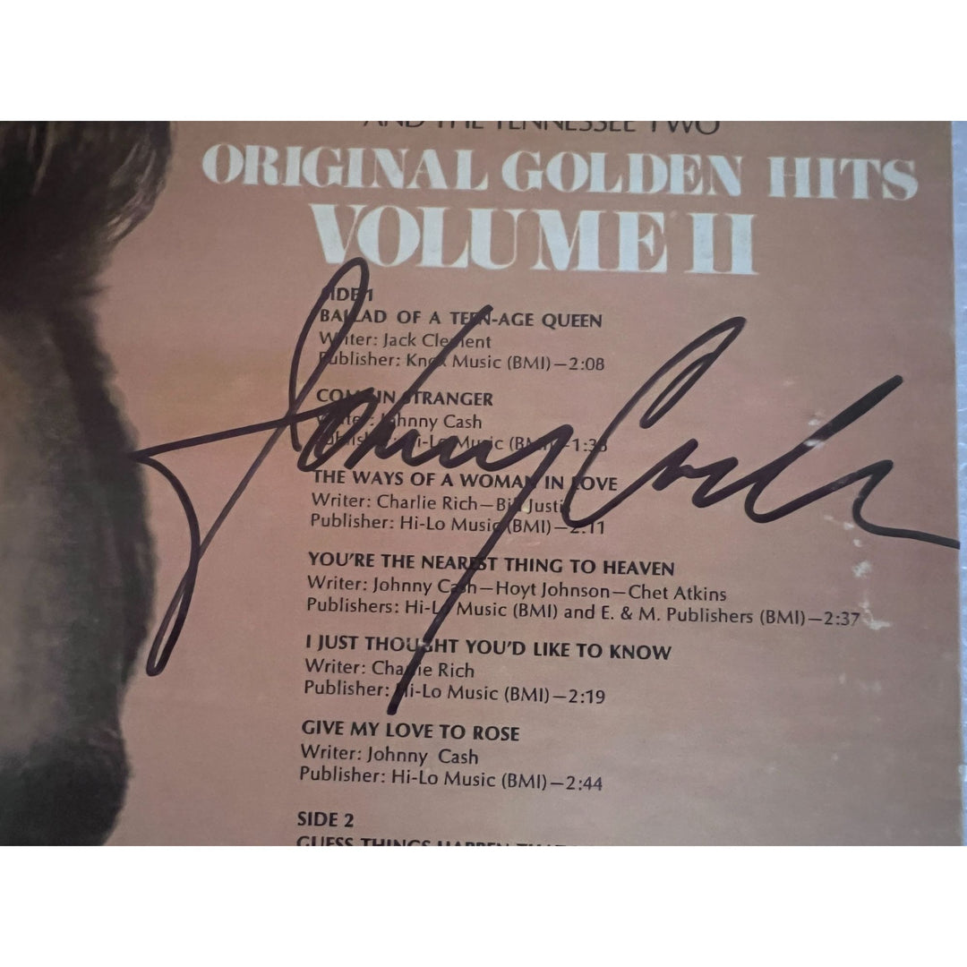 Johnny Cash Golden Hits II original lp signed with proof