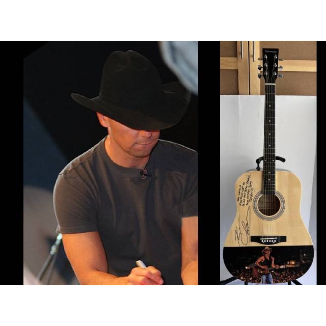 Kenny Chesney One of A kind 39' inch full size acoustic guitar signed with proof