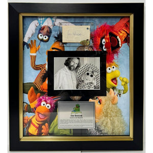 Jim Henson Muppets Miss Piggy creator signed note card with Museum quality frame 19x21 inches