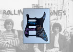 Load image into Gallery viewer, Bill Wyman, Ronnie Wood, Keith Richards, Mick Jagger, Charlie Watts The Rolling Stones Fender Stratocaster guitar pickguard signed with proof
