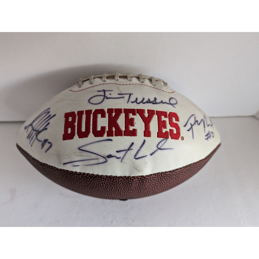 Ohio State Buckeyes Eddie George Archie Griffin Orlando Pace Chris Carter AJ Hawk Legend signed football