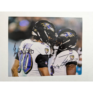 Baltimore Ravens Lamar Jackson and Isaiah Likely 8x10 photo signed with proof