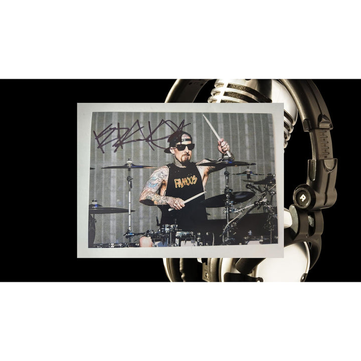 Travis Barker Blink-182 legendary drummer 5x7 photo signed with proof