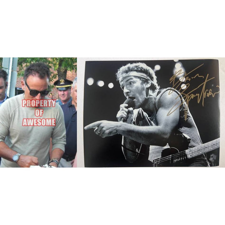 Bruce Springsteen 8x10 photo sign with proof