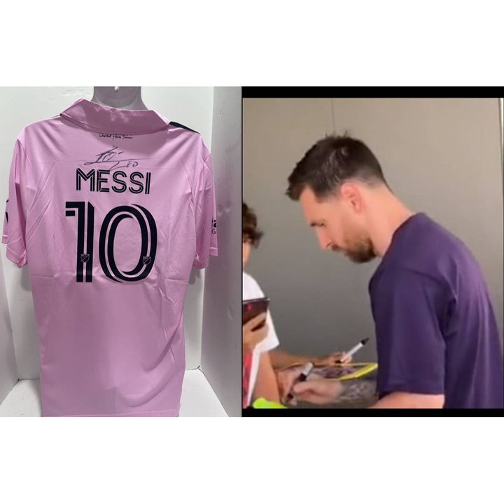 Lionel Messi Inter Miami size game model jersey signed with proof