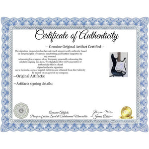 Bono The Edge Larry Mullen Adam Clayton U2 Stratocaster Huntington full size electric guitar signed with proof