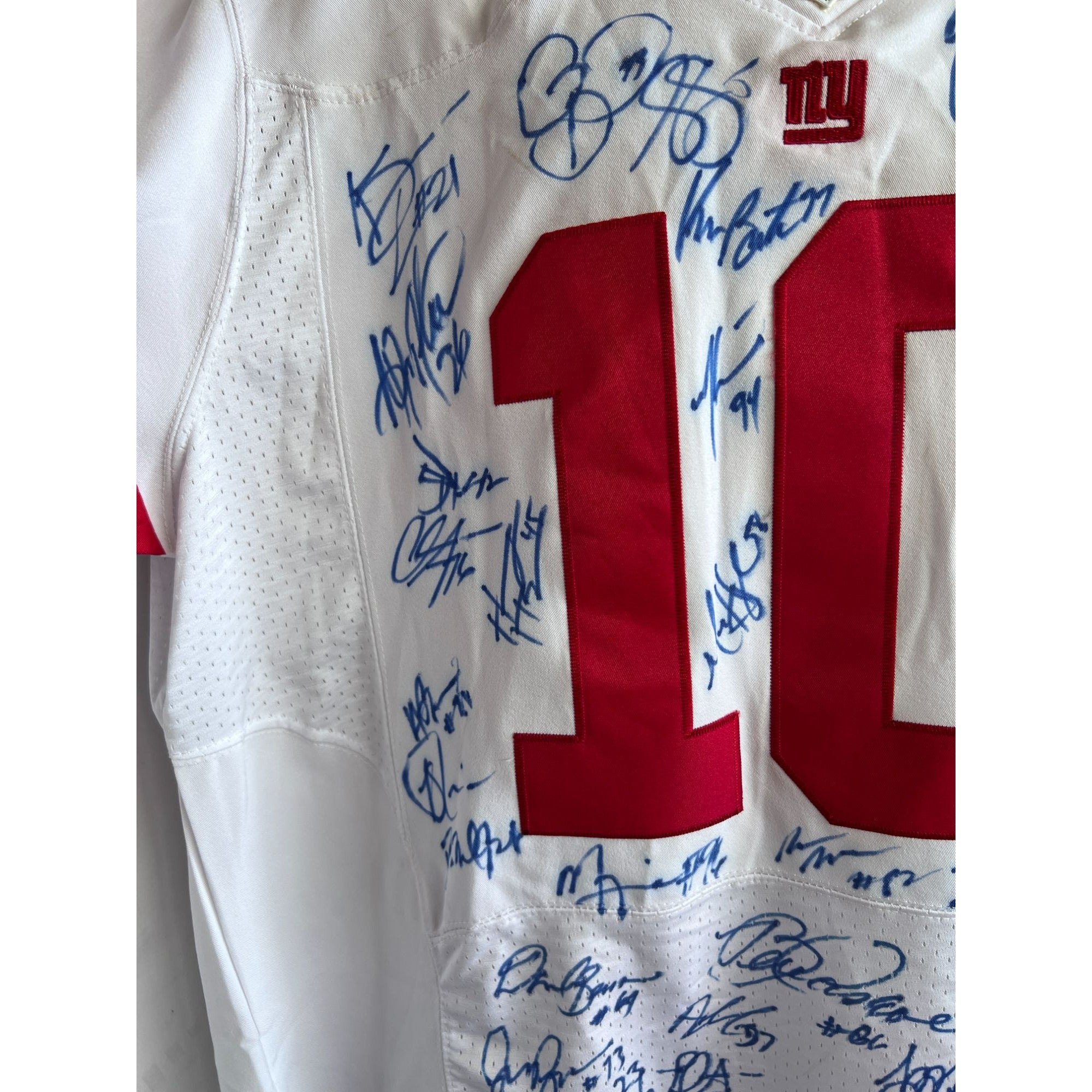 Eli Manning 2012 New York Giants Super Bowl champions team sign Jersey Nike game model size 48 signed