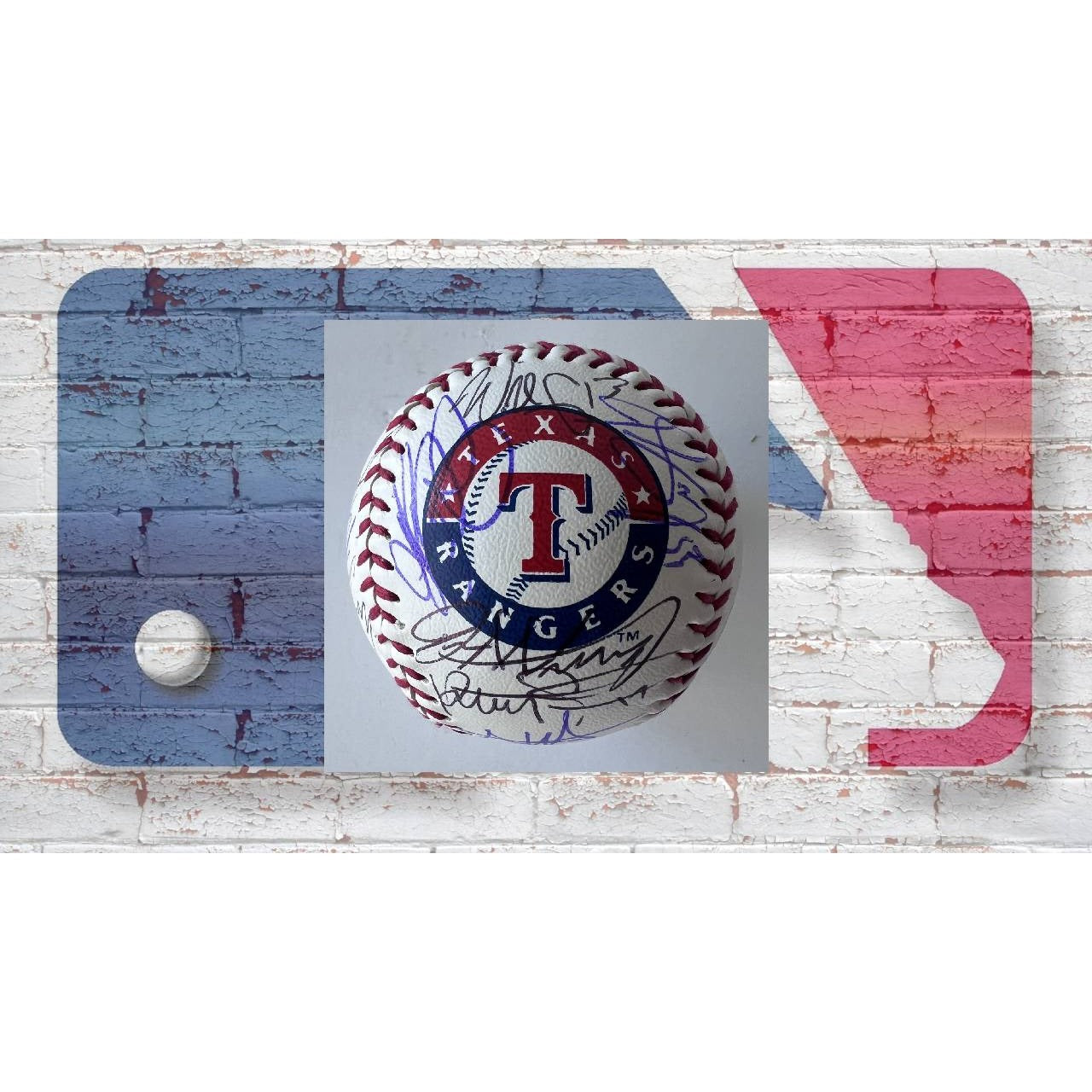 Texas Rangers 2022 team signed Corey Seager, Adolis Garcia, 25 signatures Rawlings MLB baseball signed with proof