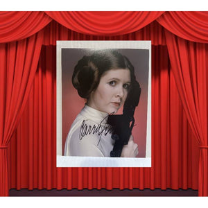 Carrie Fisher Princess Leia Star Wars 8 by 10 signed photo with proof