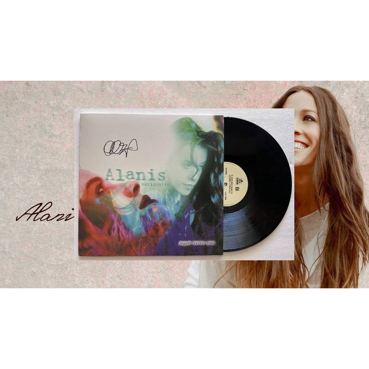 Alanis Morissette 'Jagged Little Pill' original LP signed with proof