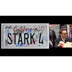 Load image into Gallery viewer, Iron Man original license plate Robert Downey Jr. Stan Lee 13 stars cast signed
