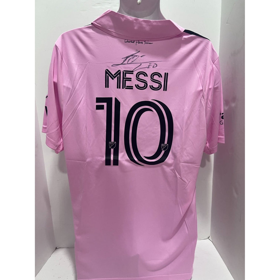 Lionel Messi Inter Miami size game model jersey signed with proof