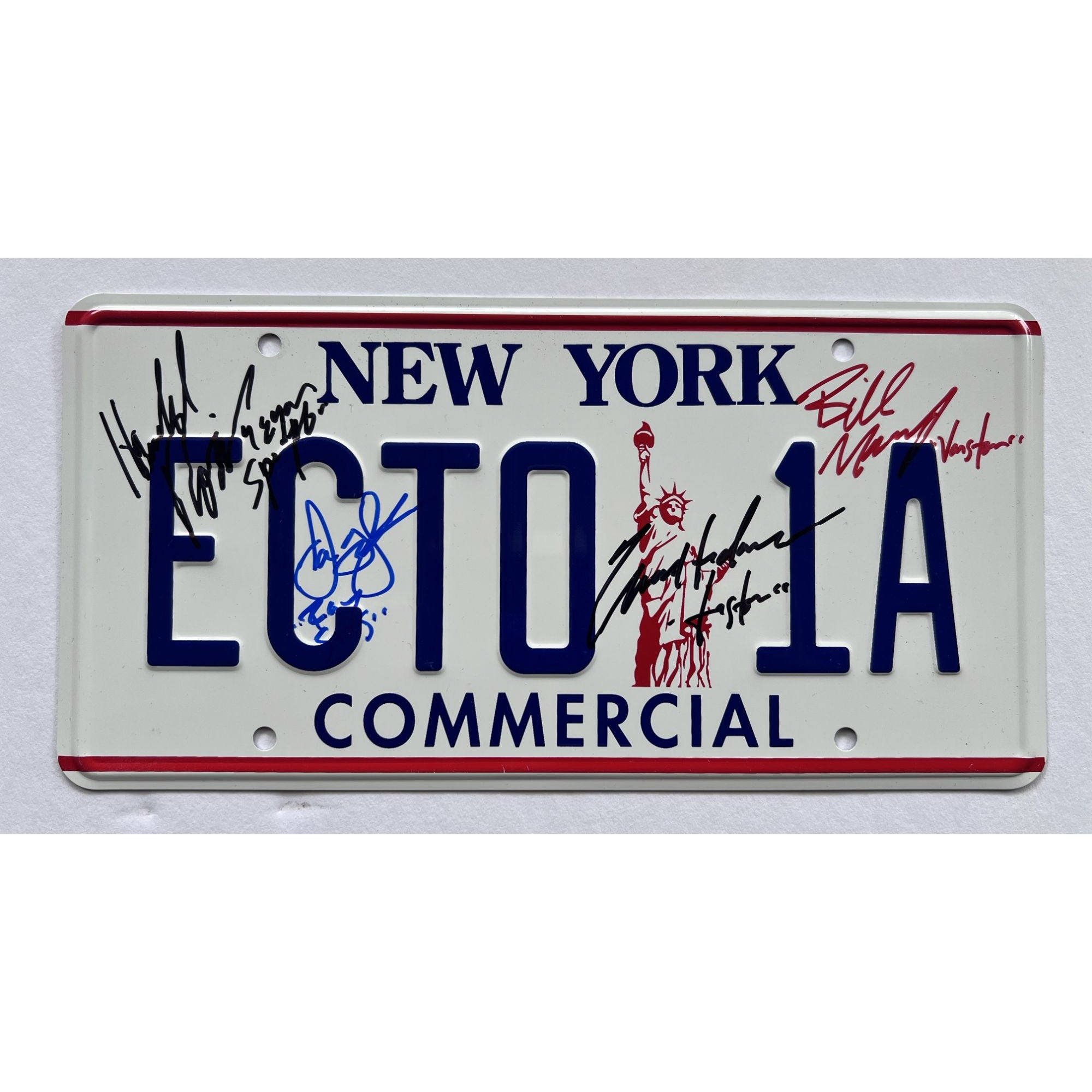 Ghostbusters Bill Murray Dan Aykroyd Sigourney Weaver Harold Ramis Ernie Hudson authentic license plate signed with proof