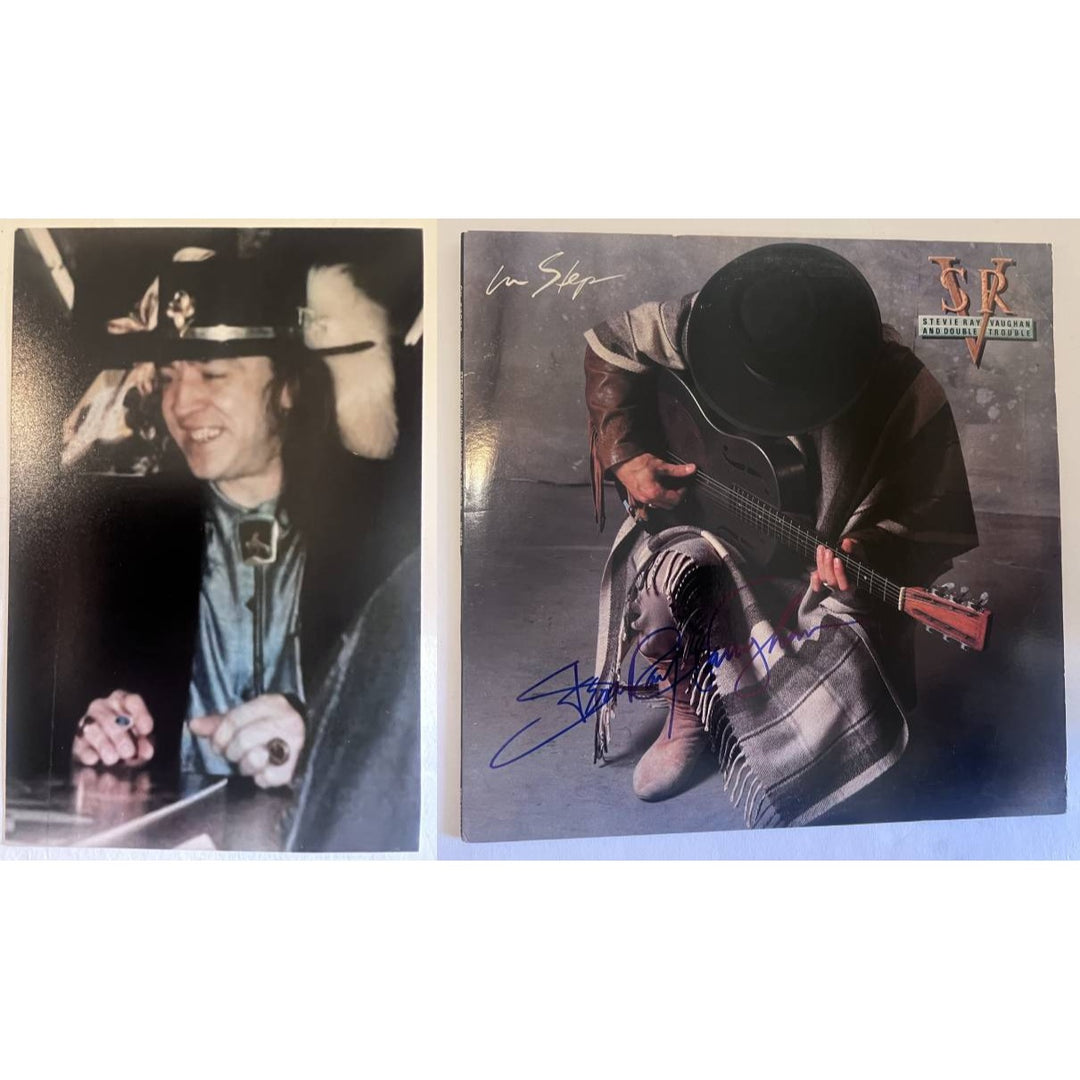 Stevie Ray Vaughan original LP signed with proof